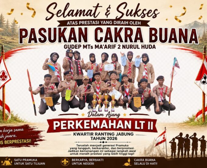 Selamat dan Sukses! Pasukan Cakra Buana MTs Ma'arif 2 Nurul Huda di Lomba Tingkat II Gunung Kerung Jabung