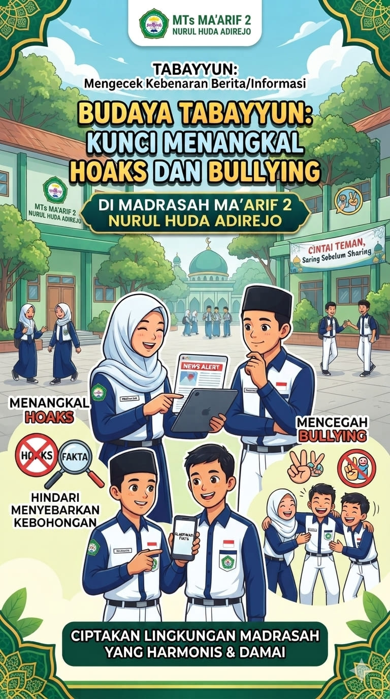 Ilustrasi konsep tabayyun dalam Islam berdasarkan Surah Al Hujurat ayat 6 atau Seseorang sedang meneliti kebenaran informasi di smartphone dengan kritis
